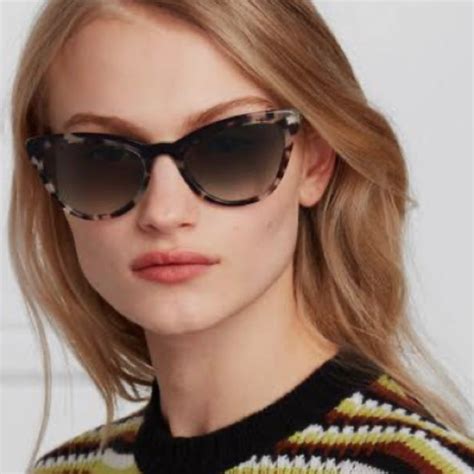 Prada PR 02VS 3980A7 Multicolor Plastic Cat Eye Sunglasses 